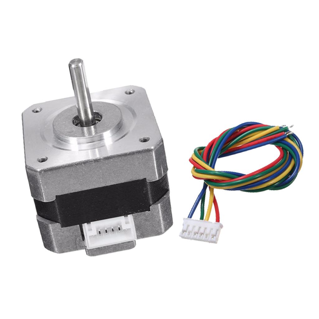 Stepper Motor Nema17 - Kit CNC Bipolar de Metal Prateado