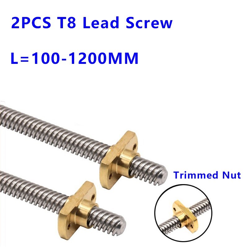 Lead Screw 8Mm - Parafuso de chumbo trapezoidal tipo t8