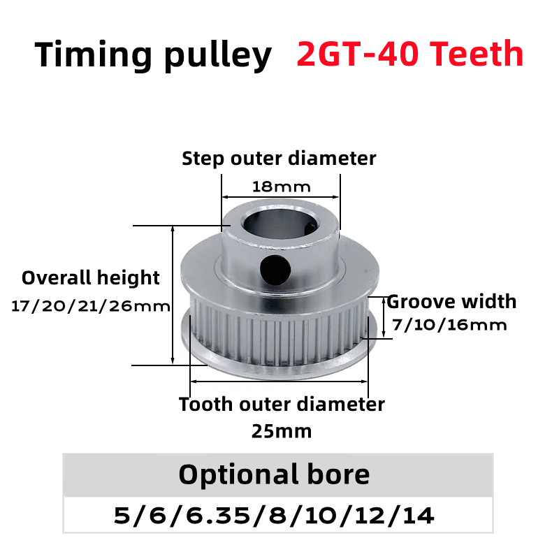 2gt 2m 40 dentes gt2 40t conju - Gt2 Pulley avaliação e preço