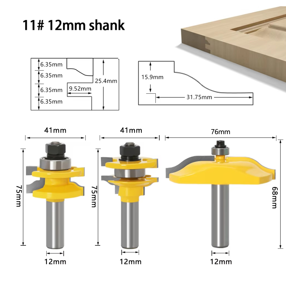 3 pçs 12mm haste ferroviário & - End Mill Set avaliação e preço