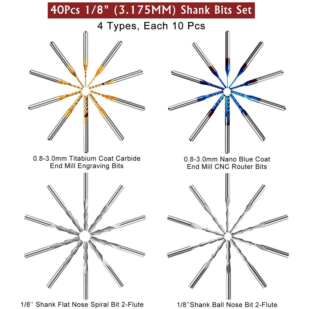 Twotrees conjunto de brocas de - End Mill Set avaliação e preço