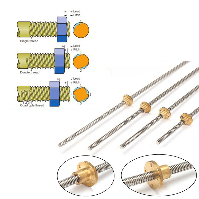 Parafuso trapezoidal T10 em aç - Lead Screw 8Mm avaliação e preço